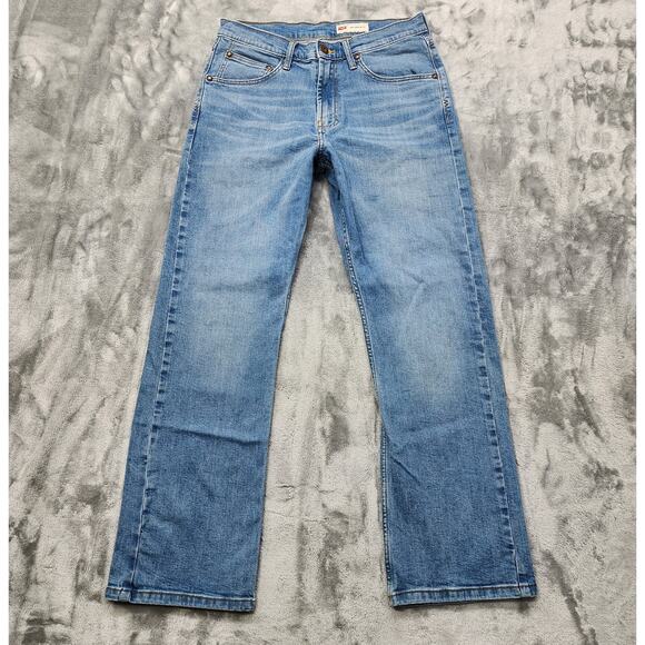 Wrangler Jeans Mens 30x30 Blue Relaxed Fit Bootcut Stretch Denim Western Casual - Picture 1 of 13
